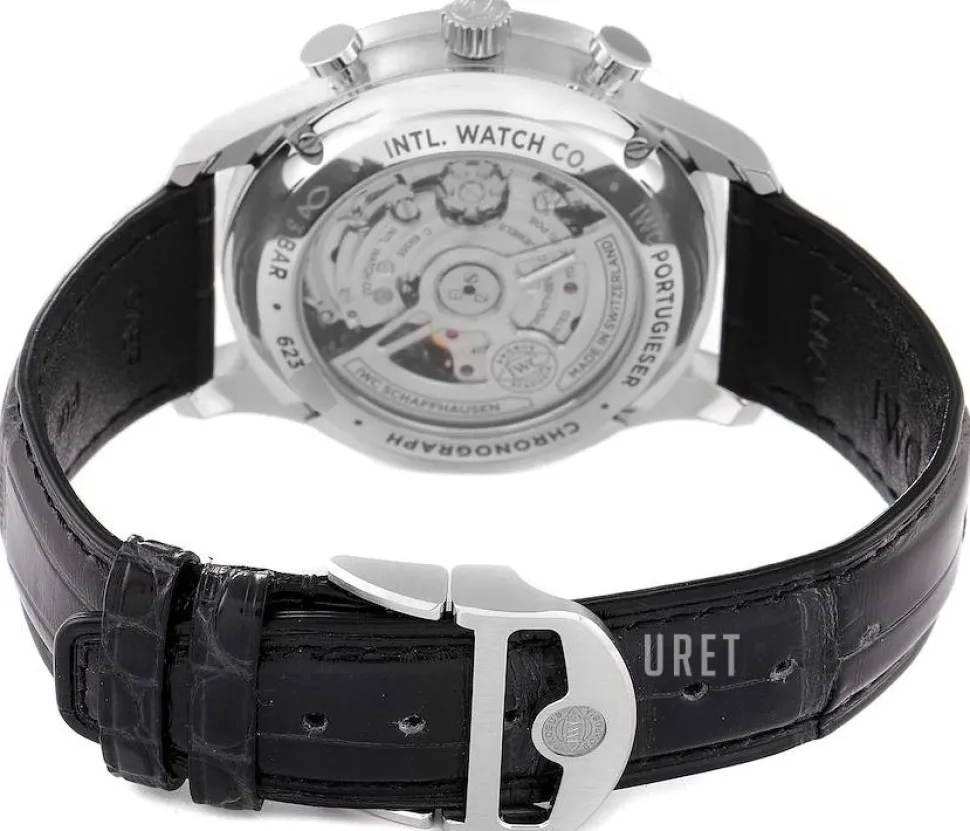 Portugieser Grön/Läder Ø41 mm