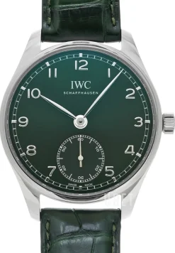 Portugieser Grön/Läder Ø40.4 mm