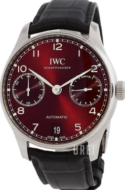 Portugieser Röd/Läder Ø42.3 mm