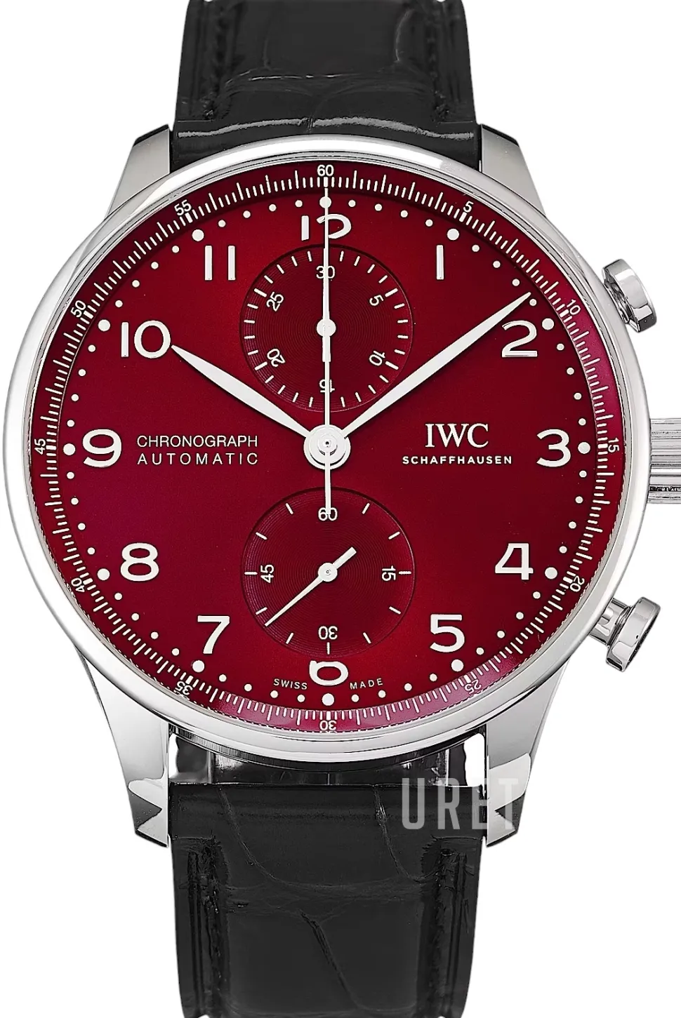 Portugieser Röd/Läder Ø41 mm