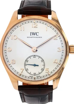 Portugieser Silverfärgad/Läder Ø40.4 mm