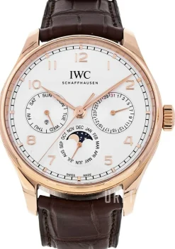 Portugieser Silverfärgad/Läder Ø42.4 mm