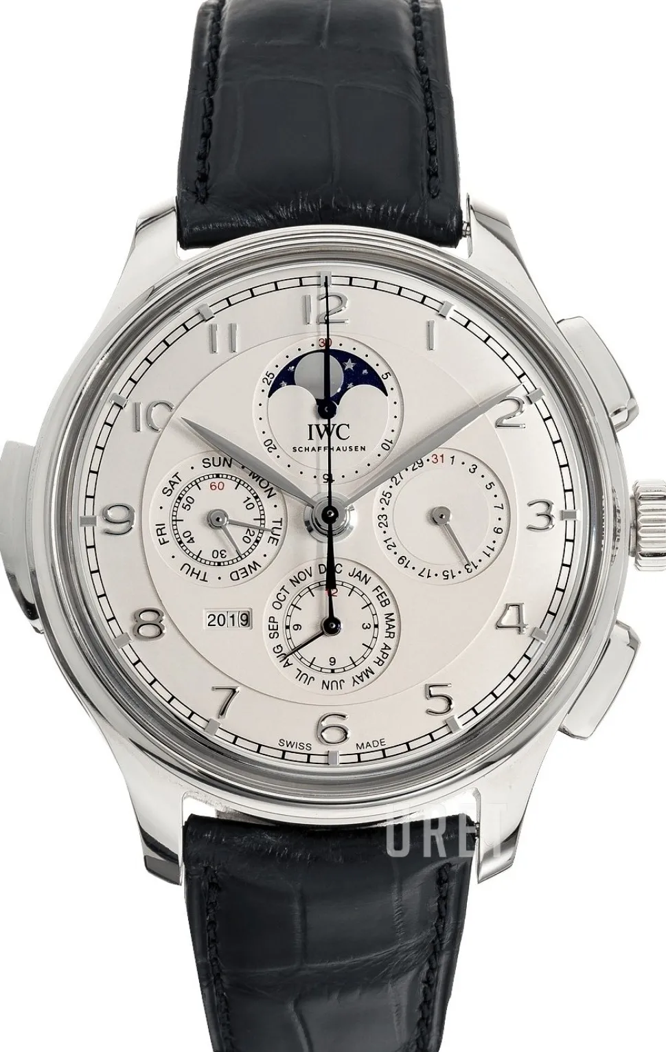 Portuguese Silverfärgad/Läder Ø45 mm