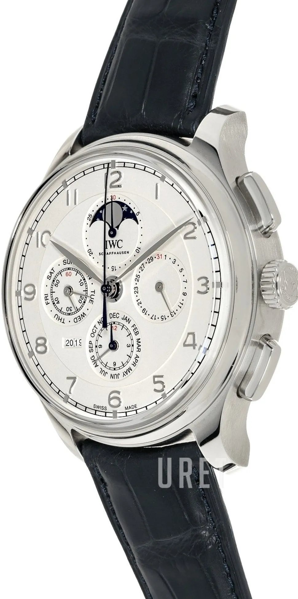 Portuguese Silverfärgad/Läder Ø45 mm