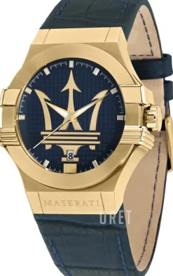 Potenza Blå/Läder Ø42 mm