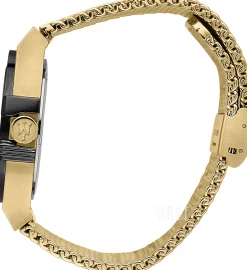 Potenza Svart/Gulguldtonat stål Ø42 mm