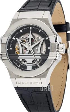 Potenza Svart/Läder Ø42 mm