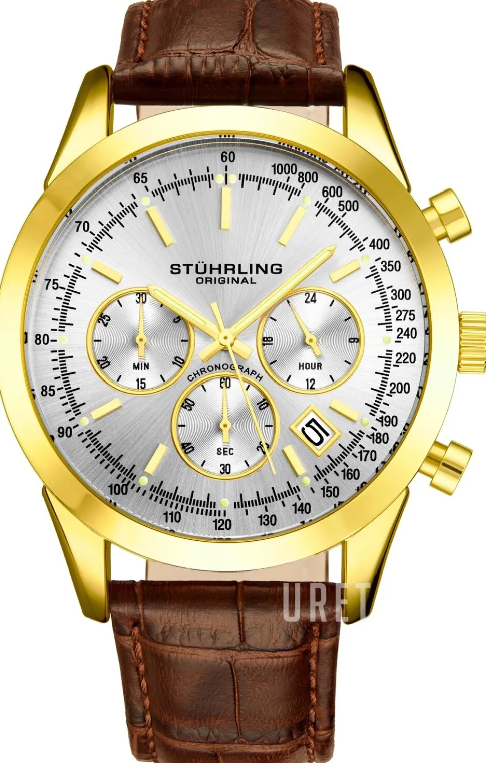 Preston Silverfärgad/Läder Ø44 mm