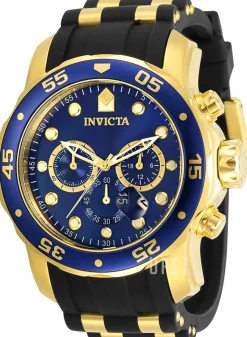 Pro Diver Blå/Gulguldtonat stål Ø48 mm