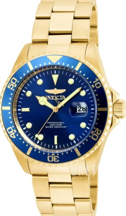 Pro Diver Blå/Gulguldtonat stål Ø43 mm