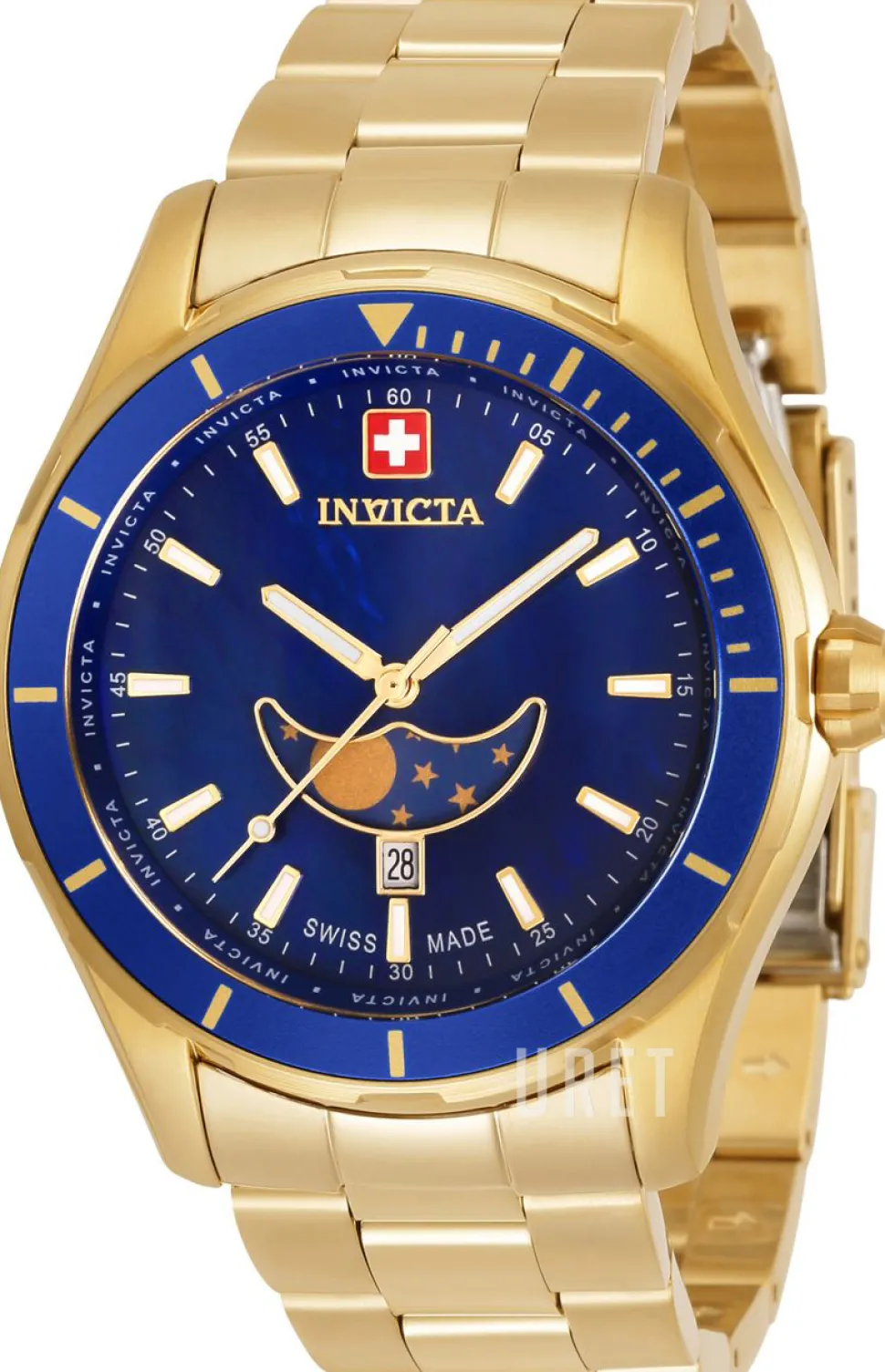 Pro Diver Blå/Gulguldtonat stål Ø44 mm