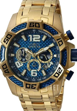 Pro Diver Blå/Gulguldtonat stål Ø50 mm