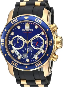 Pro Diver Blå/Gulguldtonat stål Ø48 mm