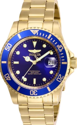 Pro Diver Blå/Gulguldtonat stål Ø40 mm