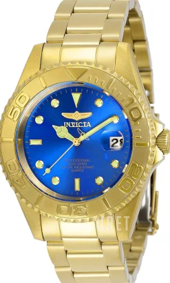 Pro Diver Blå/Gulguldtonat stål Ø37.5 mm