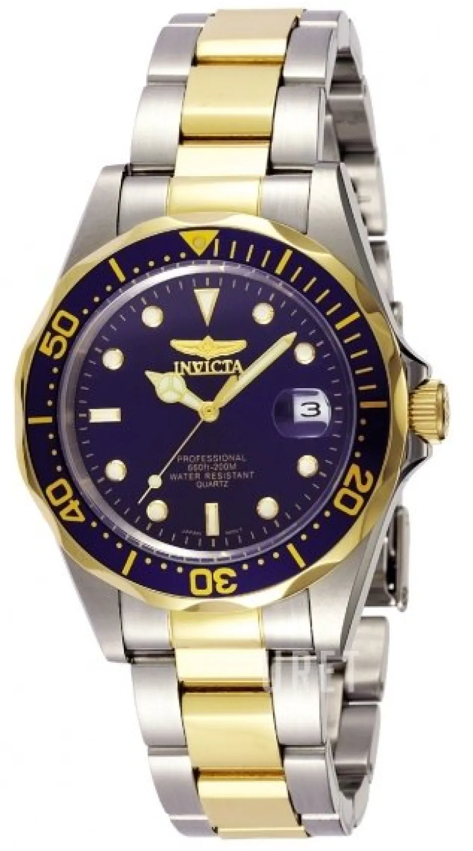 Pro Diver Blå/Gulguldtonat stål Ø39 mm