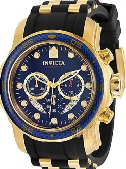 Pro Diver Blå/Gulguldtonat stål Ø48 mm