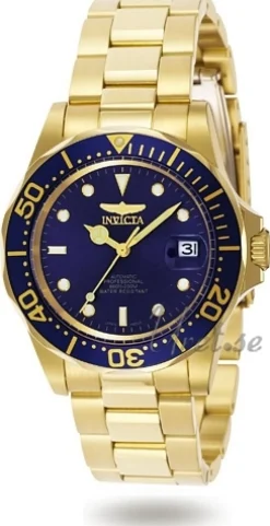 Pro Diver Blå/Gulguldtonat stål Ø40 mm