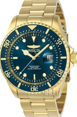 Pro Diver Blå/Gulguldtonat stål Ø43 mm