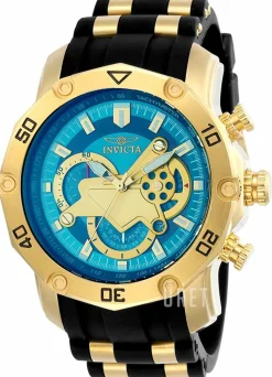 Pro Diver Blå/Gulguldtonat stål Ø50 mm