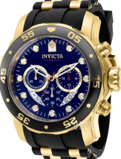 Pro Diver Blå/Gulguldtonat stål Ø48 mm