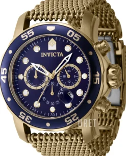 Pro Diver Blå/Gulguldtonat stål Ø48 mm