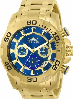 Pro Diver Blå/Gulguldtonat stål Ø50 mm