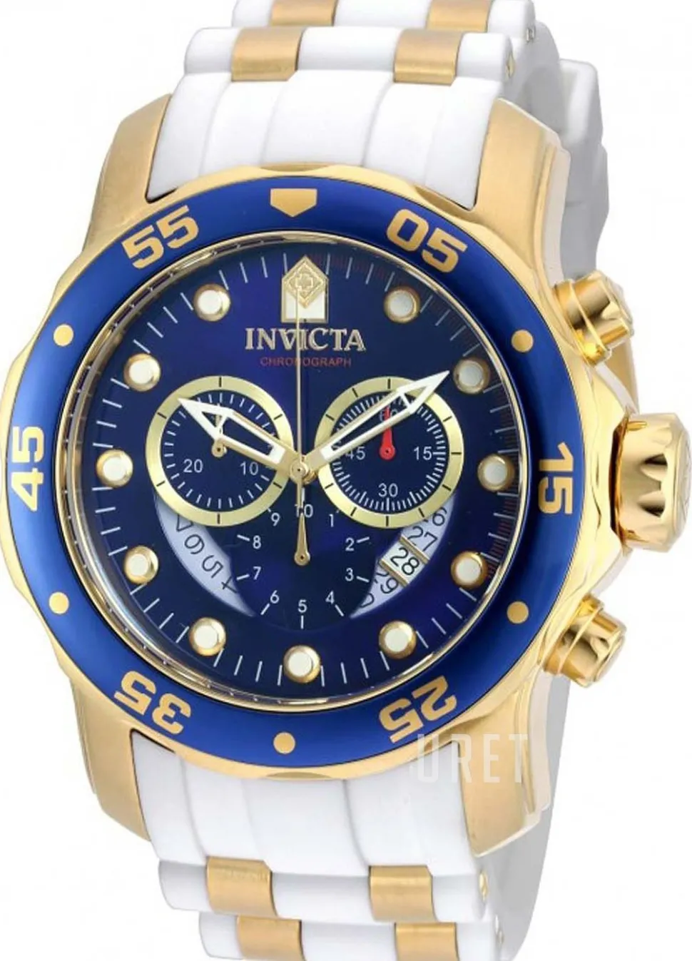 Pro Diver Blå/Gulguldtonat stål Ø48 mm