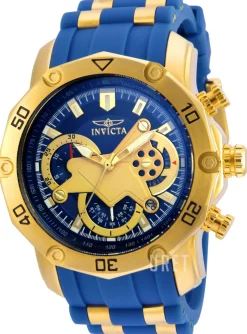 Pro Diver Blå/Gulguldtonat stål Ø50 mm