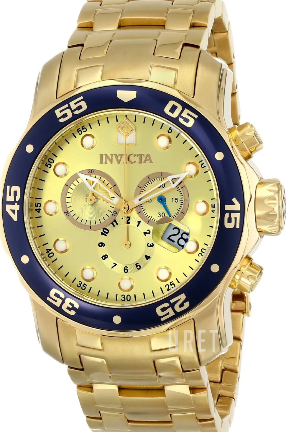 Pro Diver Champagnefärgad/Gulguldtonat stål Ø48 mm