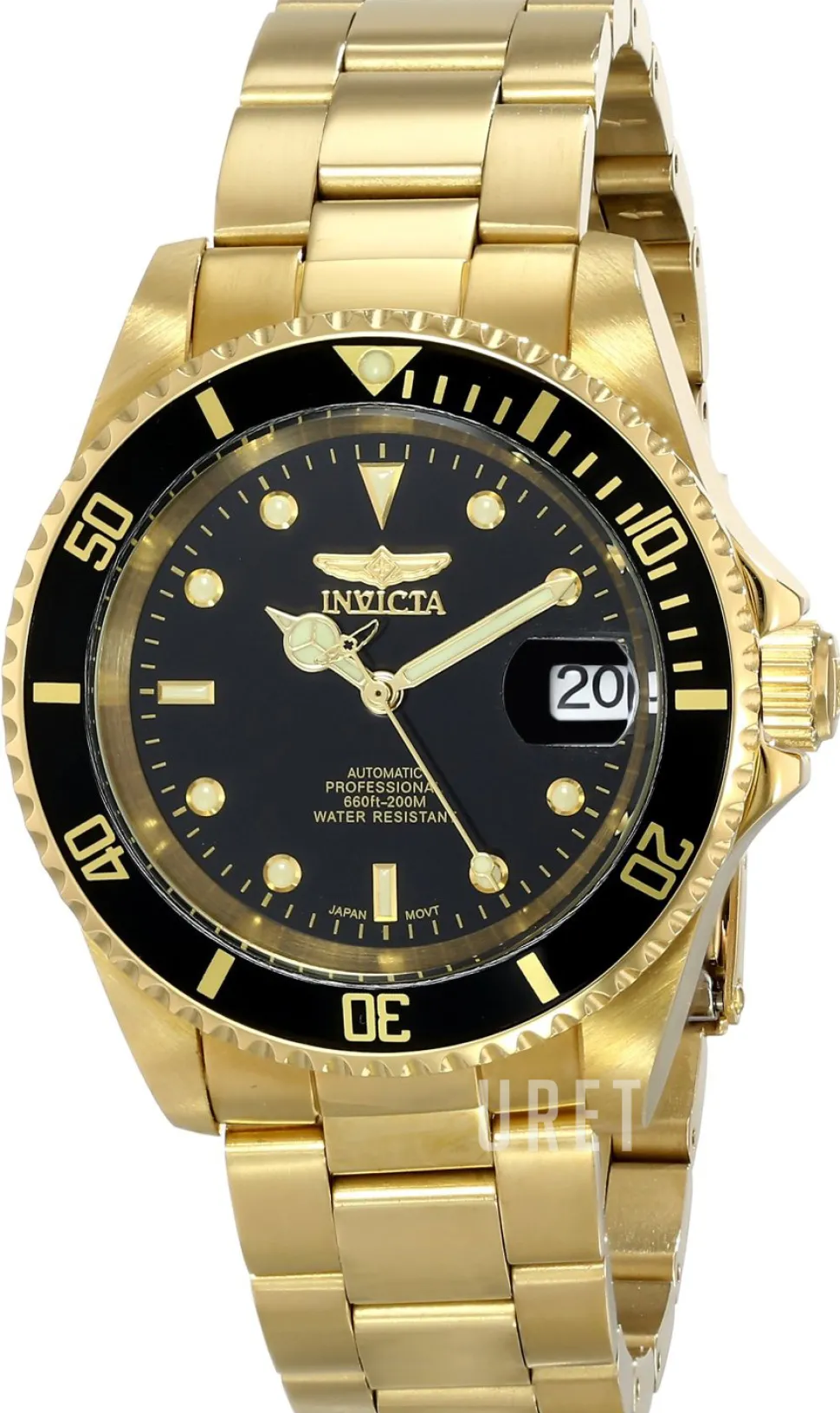 Pro Diver Svart/Gulguldtonat stål Ø40 mm