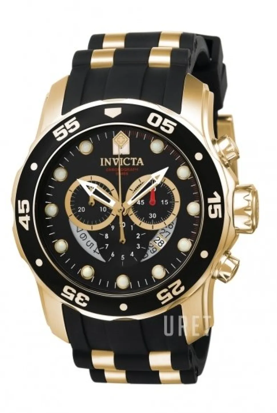 Pro Diver Svart/Gulguldtonat stål Ø48.8 mm