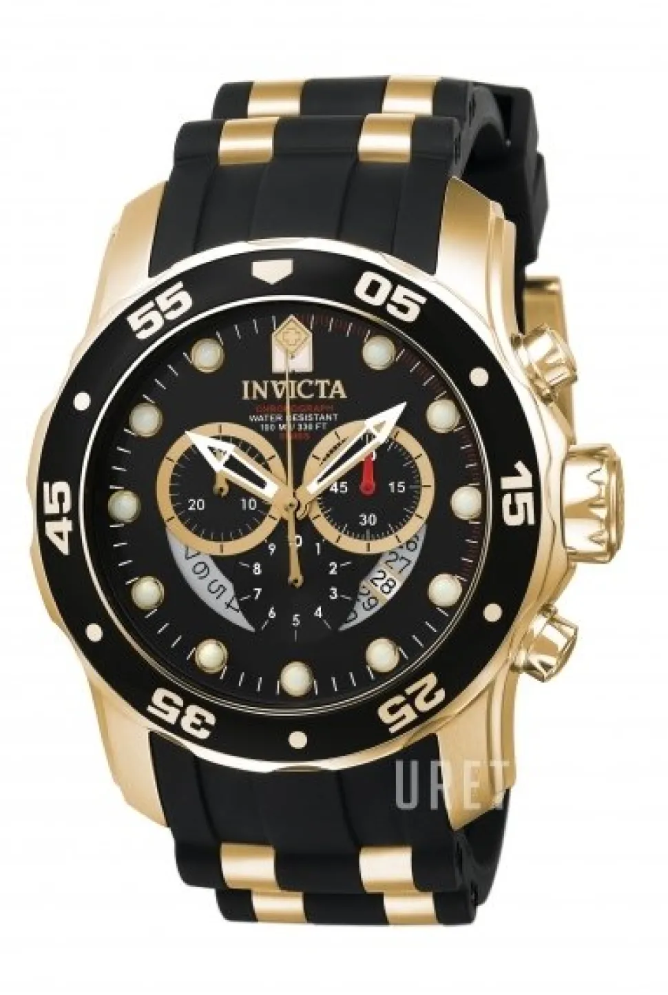 Pro Diver Svart/Gulguldtonat stål Ø48.8 mm