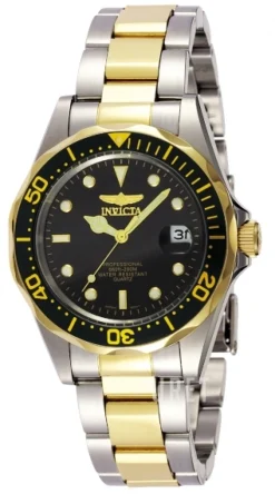 Pro Diver Svart/Gulguldtonat stål Ø39 mm