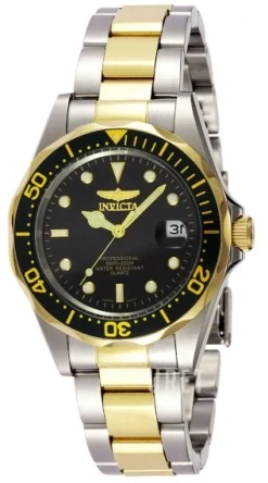 Pro Diver Svart/Gulguldtonat stål Ø39 mm