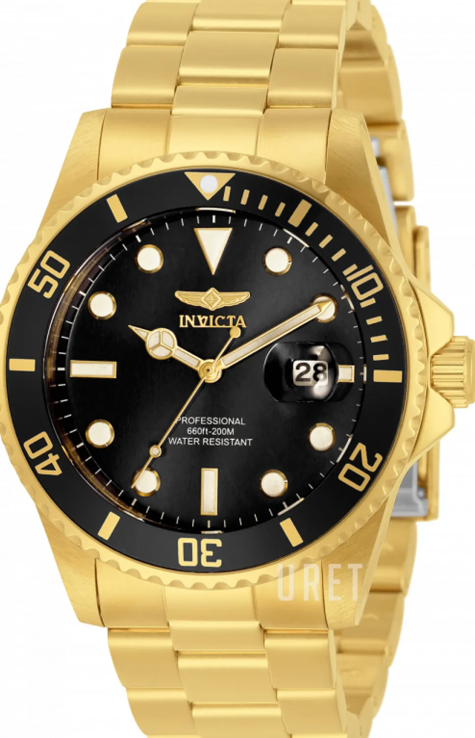 Pro Diver Svart/Gulguldtonat stål Ø42 mm