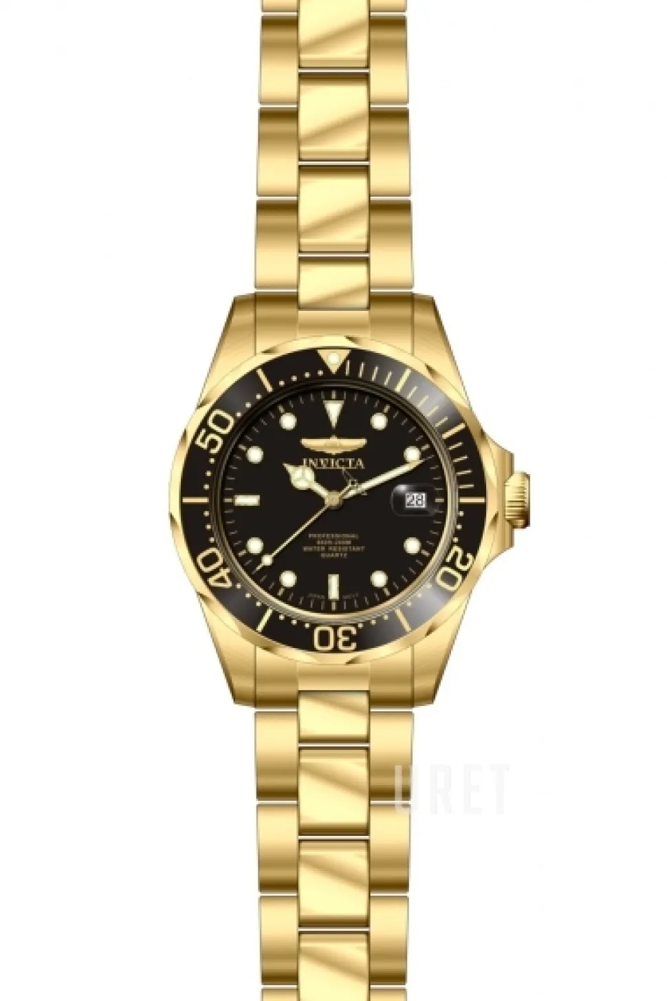 Pro Diver Svart/Gulguldtonat stål Ø39 mm