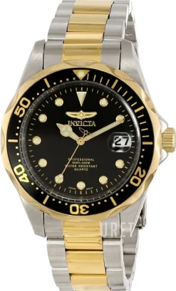 Pro Diver Svart/Gulguldtonat stål Ø38 mm