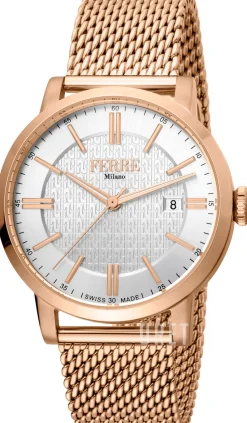 Raffaele Silverfärgad/Roséguldstonat stål Ø41 mm