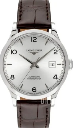 Record Silverfärgad/Läder Ø40 mm