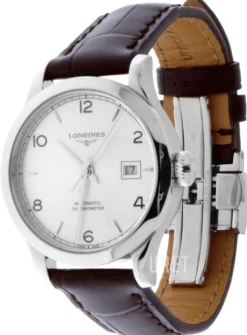 Record Silverfärgad/Läder Ø30 mm