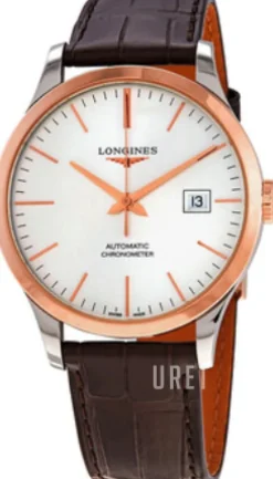 Record Silverfärgad/Läder Ø40 mm