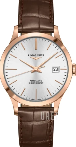 Record Silverfärgad/Läder Ø38.5 mm