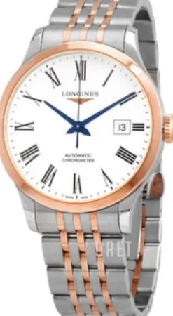 Record Vit/18 karat roséguld Ø40 mm