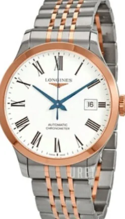 Record Vit/18 karat roséguld Ø38.5 mm