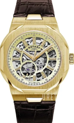 Regent Guldtonad/Läder Ø40 mm