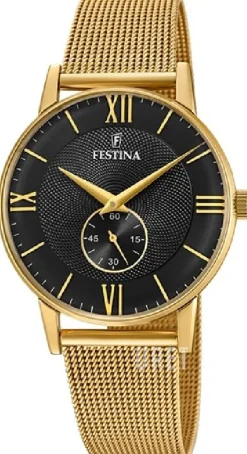 Retro Svart/Gulguldtonat stål Ø36 mm