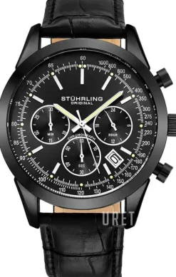 Rialto Svart/Läder Ø44 mm