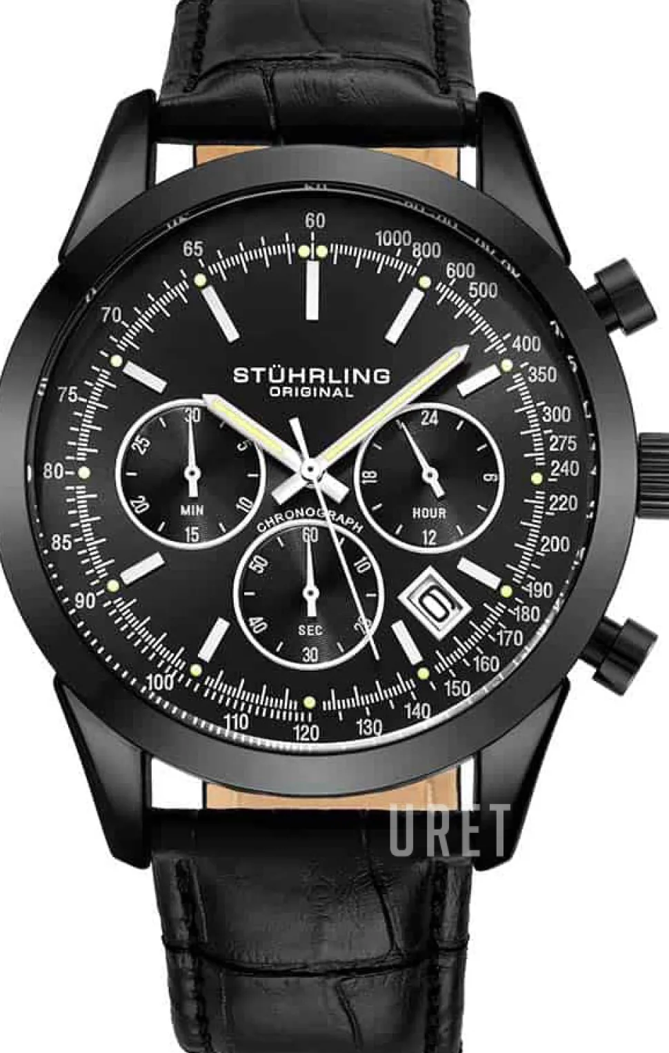 Rialto Svart/Läder Ø44 mm