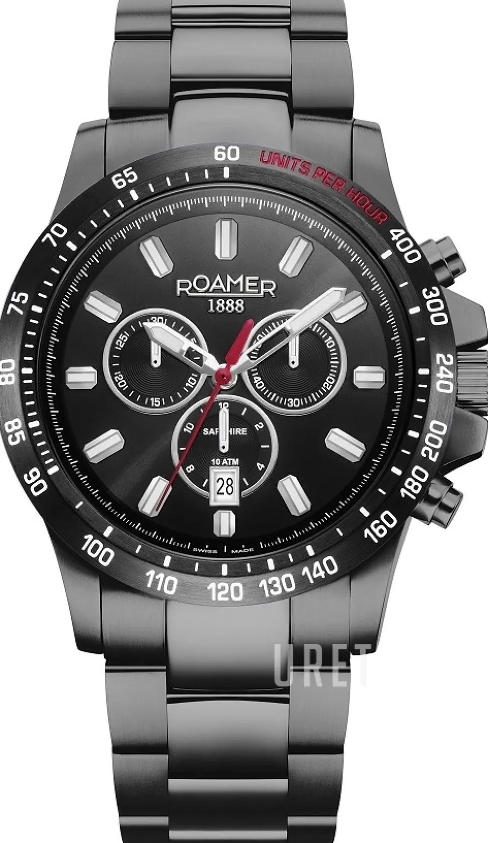 Rimini Svart/Stål Ø45 mm